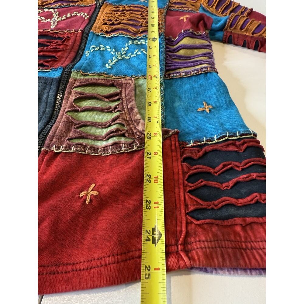 KPC Patchwork Pixie Hoodie Full Zip Jacket Womens… - image 10